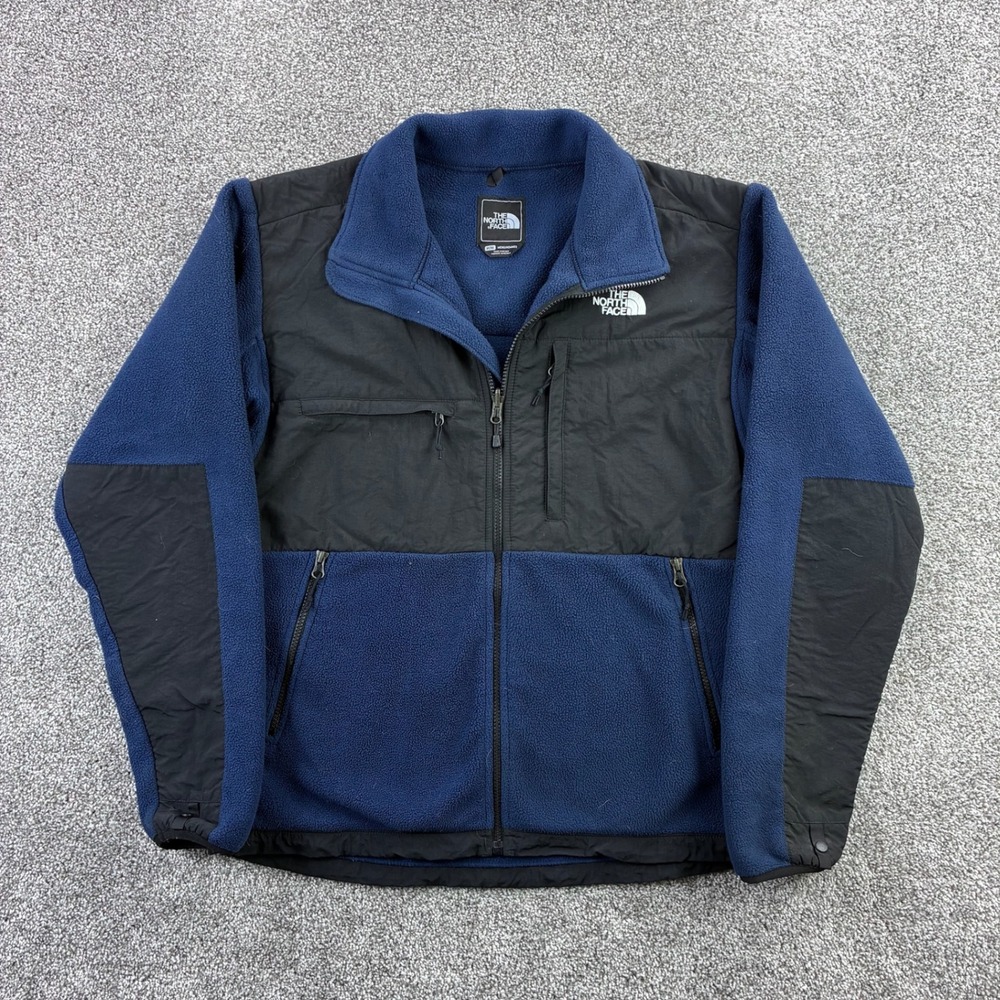 Vintage The‎ North Face Jacket Mens M Blue Denali Fleece Polartec Outdoors Hike